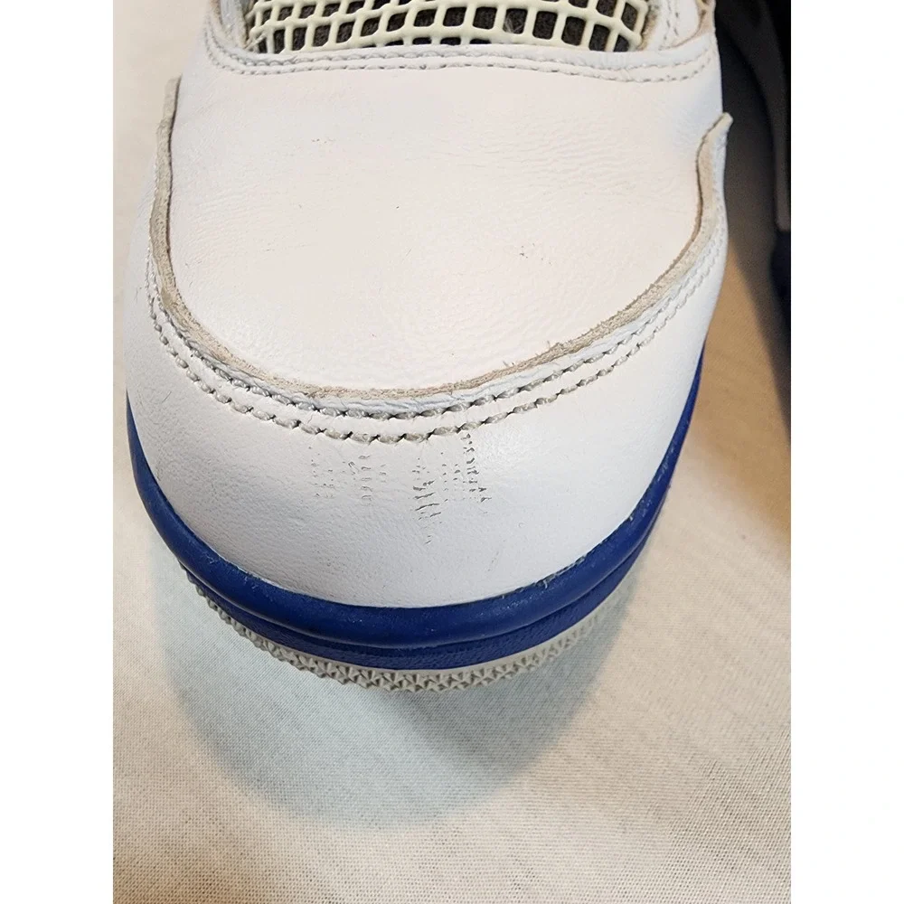 Air Jordan 4 Retro Motorsport 2017 Mens 12.5 White Game Royal Black 308497-117
